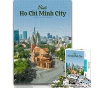 Visit Ho Chi Minh City Jigsaw Puzzles for Teenagers,Challenging Game Toys Every Piece Is Unique - Challenging Family Fun Game 75x50cm