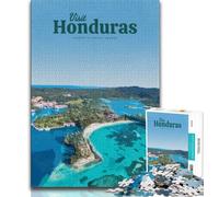 Visit Honduras Jigsaw Puzzles for Teenagers 1000 Jigsaws,Toys Educational Games Stress Relieving Wishlist with Santa Claus 38x26cm