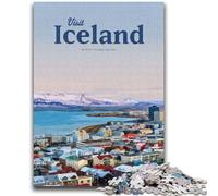 Visit Iceland 1000 Piece Jigsaw Puzzles for Adults & Teens,Help The Brain Exercise Addictive Toys to Cultivate Patience A Work of Art (50x75cm)