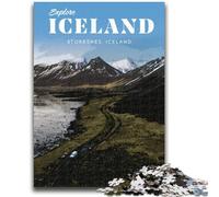 Visit Iceland 1000 Pieces Jigsaw Puzzle For Adults Teens, Help The Brain Exercise Addictive Toys to Cultivate Patience Perfect Decoration 1000pcs (50x75cm)