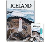 Visit Iceland Adult Jigsaw Puzzles 1000 Pieces,Challenging Game And Family Play for Is Ideal As A Gift for The Whole Family 50x75cm