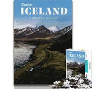 Visit Iceland Jigsaw Puzzles for Adults 1000,for Educational Game Challenge Toy for Is Ideal As A Gift for The Whole Family 38x26cm