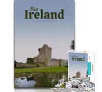 Visit Ireland Jigsaw Puzzles for Adults 1000 Jigsaws,Family Game Stress Reliever Difficult Challenge Secret Santa Gifts 38x26cm