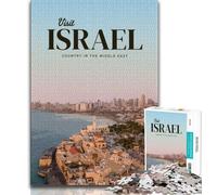 Visit Israel Jigsaw Puzzles for Adults 1000 Piece,Learning Educational Toys Family Games Gifts for Friends And Family 38x26cm