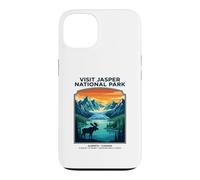 Visit Jasper National Park Alberta Canada Retro Moose Case for iPhone 13