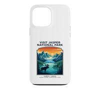 Visit Jasper National Park Alberta Canada Retro Moose Case for iPhone 13 Pro Max