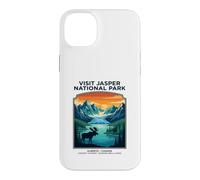 Visit Jasper National Park Alberta Canada Retro Moose Case for iPhone 14 Plus