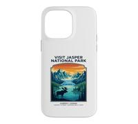 Visit Jasper National Park Alberta Canada Retro Moose Case for iPhone 14 Pro Max