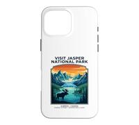 Visit Jasper National Park Alberta Canada Retro Moose Case for iPhone 16 Pro Max
