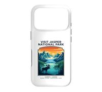Visit Jasper National Park Alberta Canada Retro Moose Case for iPhone 17 Pro