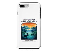 Visit Jasper National Park Alberta Canada Retro Moose Case for iPhone 7 Plus/8 Plus
