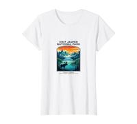 Visit Jasper National Park Alberta Canada Retro Moose Value Graphic T-Shirt, Women, White, S
