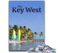 Visit Key West 1000 Pieces Jigsaw Puzzle For Adults Teens, Help The Brain Exercise Addictive Toys to Cultivate Patience Perfect Decoration 2000pcs (70x100cm)