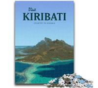 Visit Kiribati Puzzles for Adults And Teenagers,Challenging To Complete But Fun And Humorous Educational Game for Birthday (50x75cm)