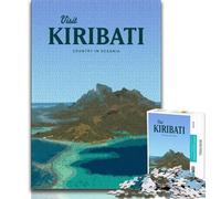 Visit Kiribati Puzzles for Teenagers 1000 Pieces,Help The Brain Exercise Addictive Toys to Cultivate Patience Suitable for Couples 38x26cm