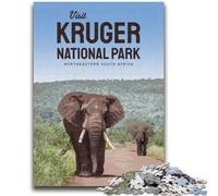Visit Kruger National Park 1000 Piece Jigsaw Puzzle for Adults Teens, Suitable for Ages 14 And Up Wall Decoration Christmas Birthday Gift 1000pcs (26x38cm)