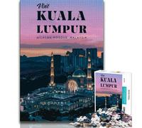 Visit Kuala Lumpur 1000 Piece Jigsaw Puzzles for Adults & Teens,Decompressing Intellectual Educational Toy Birthday Present,Gifts,Wall Art 75x50cm