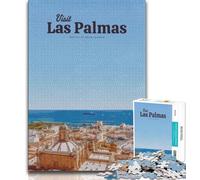 Visit Las Palmas Jigsaw Puzzles for Adults 1000 Piece,Challenging To Complete But Fun And Humorous Unique Home Decor And Gifts 38x26cm