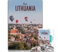 Visit Lithuania Jigsaw Puzzles for Teenagers,Help The Brain Exercise Addictive Toys to Cultivate Patience A Work of Art 38x26cm
