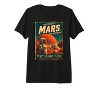 Visit Mars The Red Planet Retro Space Astronaut Poster Style Premium T-Shirt