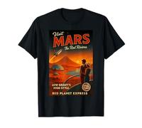 Visit Mars - The Red Riviera - Retro Space Travel T-Shirt