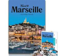 Visit Marseille Jigsaws 1000 Pieces for Adults,Challenging Game And Family Play with Fully Interlocking Randomly Shaped Pieces 50x75cm