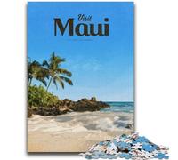 Visit Maui Jigsaw Puzzles for Adults Teenagers Jigsaws Puzzle, Educational Games Home Decoration Birthday Present, Gifts, Wall Art 1000pcs (50x75cm)