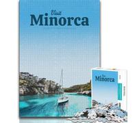 Visit Minorca Puzzles for Adults Teens 1000 Pieces,Family Game Stress Reliever Difficult Challenge Great Gifts And Toys 50x75cm