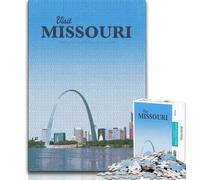 Visit Missouri Puzzles for Adults Teens 1000 Pieces,Stress Reliever Staycation Kill Time with Matching Poster And Trivia Sheet 75x50cm