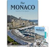 Visit Monaco Jigsaw Puzzles for Adults 1000 Piece,for Educational Game Challenge Toy for Is Ideal As A Gift for The Whole Family 38x26cm