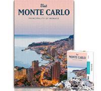 Visit Monte Carlo 1000 Pieces Jigsaw Puzzles For Teens And Adults,Toys Educational Games Stress Relieving Great Gifts And Toys 38x26cm