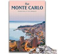 Visit Monte Carlo Adult Jigsaw Puzzles 2000 Pieces, Challenging Game And Family Play Educational Game for Birthday, Chrismas 2000pcs(70x100cm)