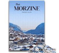 Visit Morzine Adult Jigsaw Puzzles 1000 Pieces, Help The Brain Exercise Addictive Toys to Cultivate Patience Unique Challenge Game 1000pcs(26x38cm)