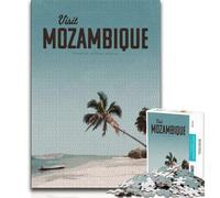 Visit Mozambique Jigsaw Puzzles for Teenagers,for Educational Game Challenge Toy for Is Ideal As A Gift for The Whole Family 75x50cm