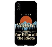 Visit Nature Far From All The Idiots Funny Hiking Camping Case for iPhone XS Max