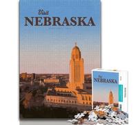 Visit Nebraska Adult Jigsaws 1000 Pieces Difficult,Family Game Stress Reliever Difficult Challenge Great Gifts And Toys 50x75cm