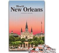 Visit New Orleans Jigsaw Puzzles for Teenagers 1000 Pieces, Brain Intelligence Challenge Addictive Toys Birthday Gifts for Age 14+ 1000pcs(50x75cm)