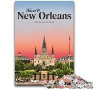 Visit New Orleans Jigsaw Puzzles for Teenagers 1000 Pieces, Family Activity Fun at Home Activities, Birthday Present,Travel Gifts 1000pcs(26x38cm)