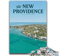 Visit New Providence Jigsaw Puzzles for Adults 1000 Piece Puzzle, Educational Toy Funny Family Games Unique Home Decor 1000pcs (50x75cm)