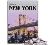 Visit New York 1000 Pieces Jigsaw Puzzles for Adults And Teens, for 14+ Train Your Brain And Your Hands Christmas Game Gifts 1000pcs (50x75cm)