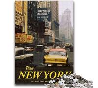 Visit New York Jigsaw Puzzles for Teenagers, for Age 14+ Game Wall Decoration Unique Gifts for Birthday And Christmas 1000pcs (50x75cm)
