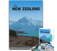 Visit New Zealand Wooden Puzzle for Adults, Hobby Gift, 1000 Pieces | A hands-on home pastime - solo or shared leisure at home.