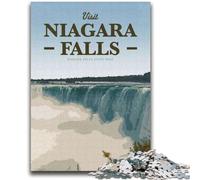 Visit Niagara Falls Jigsaw Puzzles for Adults Teenagers Jigsaws Puzzle, Stress Reliever Difficult Challenge for Home Decoration for 14+ 2000pcs (70x100cm)