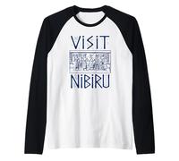 Visit Nibiru Ancient Sumerian Space Myth Line Art VA243 Seal Raglan Baseball Tee