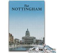 Visit Nottingham Jigsaw Puzzles for Adults Teenagers Jigsaws Puzzle, Stress Reliever Difficult Challenge for Home Decoration for 14+ 1000pcs (50x75cm)