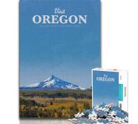 Visit Oregon Jigsaw Puzzles for Adults Teenagers Jigsaws Puzzle,Toys Educational Games Stress Relieving Suitable for Desktop Decoration 38x26cm