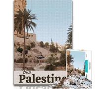 Visit Palestine Jigsaw Puzzles for Teenagers 1000 Piece,Family Game Stress Reliever Difficult Challenge Artists Collection,Fine Art 50x75cm