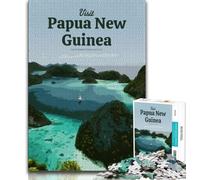 Visit Papua New Guinea Puzzles for Adults Teens 1000 Pieces,Family Game Stress Reliever Difficult Challenge Great Gifts And Toys 50x75cm