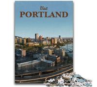 Visit Portland 1000 Piece Jigsaw Puzzle for Adults Teens, Suitable for Ages 14 And Up Wall Decoration Christmas Birthday Gift 1000pcs (50x75cm)