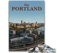 Visit Portland Jigsaw Puzzles for Teenagers, Educational Games Home Decoration Birthday Present, Gifts, Wall Art 1000pcs (26x38cm)